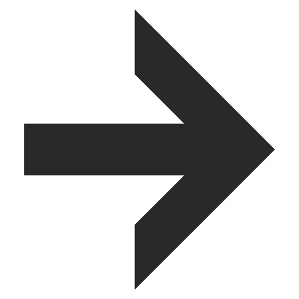 Pil höger platt vektor Symbol — Stock vektor