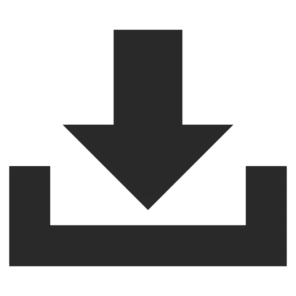 Downloads plat vector symbool — Stockvector