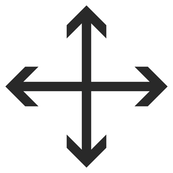 Espandi frecce Simbolo vettoriale piatto — Vettoriale Stock