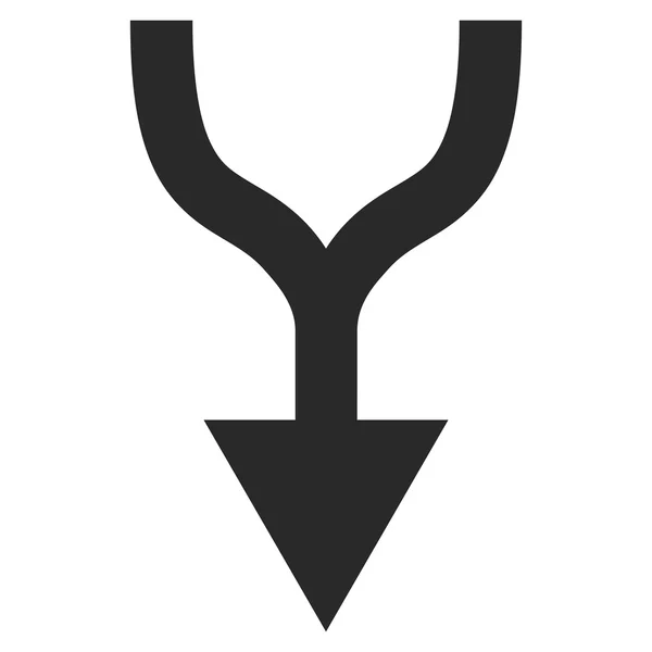 Kombinera pil ner platt vektor symbol — Stock vektor