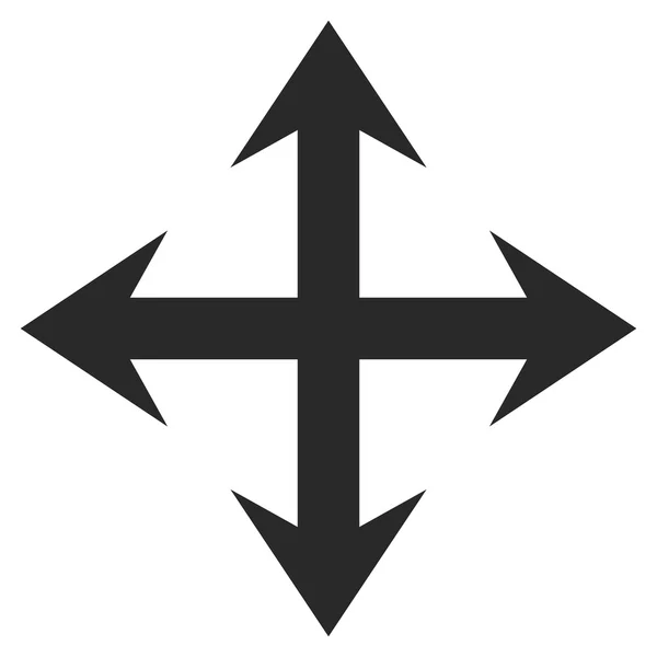 Espandi frecce Simbolo vettoriale piatto — Vettoriale Stock