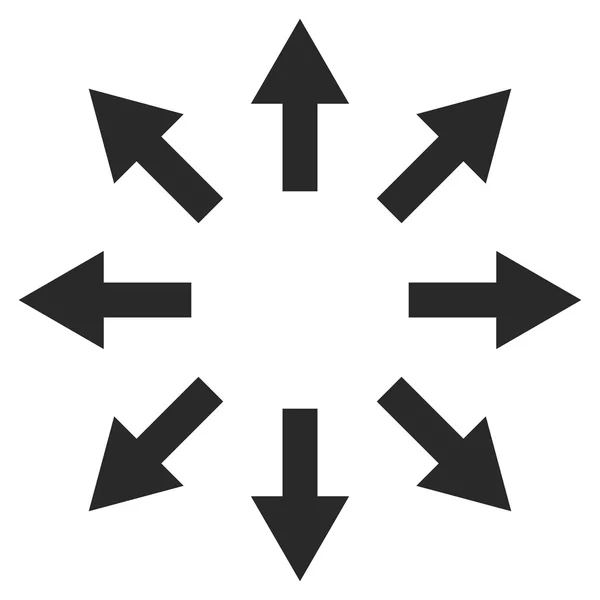 방사형 화살표 평면 벡터 기호 — 스톡 벡터