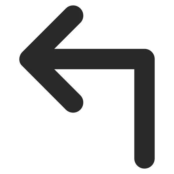 Turn Left Flat Vector Symbol — Stock Vector