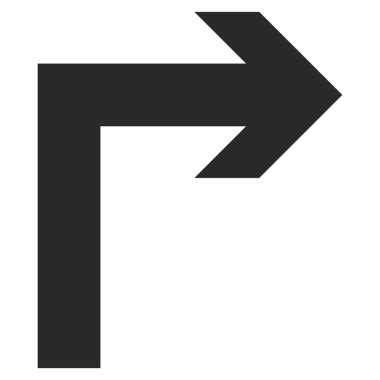 Sağa çevir düz vektör simgesi