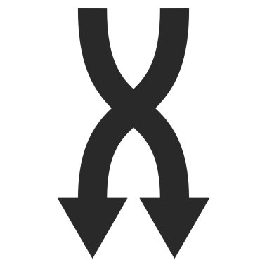 Karıştırma Okları Aşağı Düz Vektör Sembolü