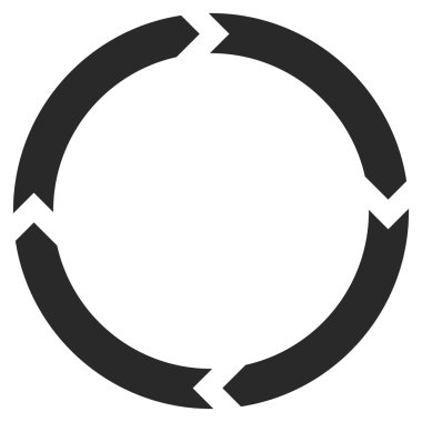 Döndürme düz vektör simgesi