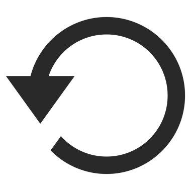 Saatin tersi yönde düz vektör Sembol döndürme