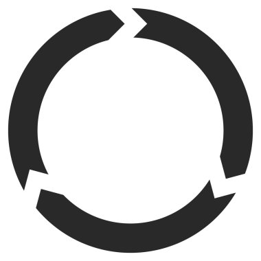 Döndürme düz vektör simgesi