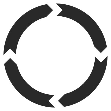 Döndürme düz vektör simgesi