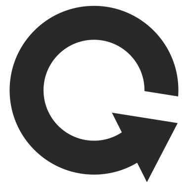 Saatin tersi yönde düz vektör Sembol döndürme