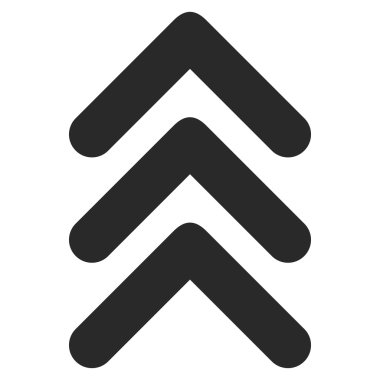 Üçlü Ok Başı Yukarı Düz Vektör Sembolü