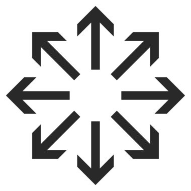 Radyal okları vektör simge düz