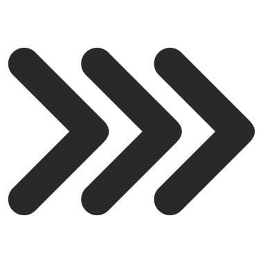 Üçlü Ok Başı Sağ Düz Vektör Sembolü