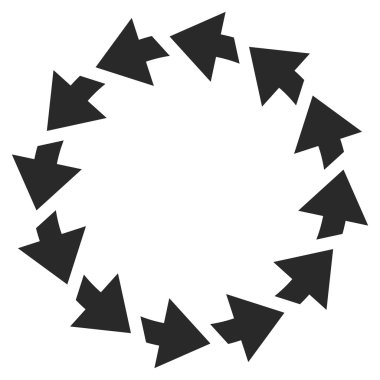 Saatin tersi yönde düz vektör Sembol döndürme