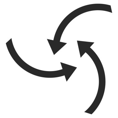 Girdap Oklar Düz Vektör Sembolü