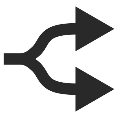 Split Oklar Sağ Düz Vektör Sembolü