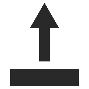 Düz Vektör Sembolü yukarı çekme