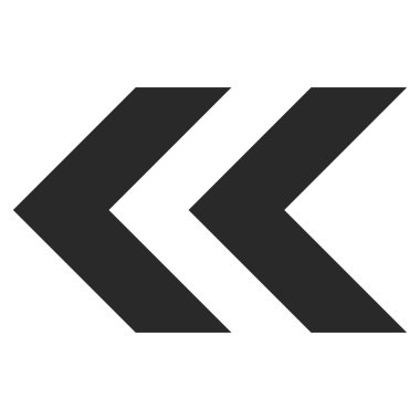 Shift Sol Düz Vektör Sembolü