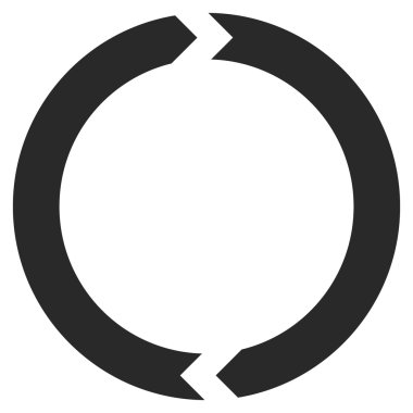 Döndürme düz vektör simgesi