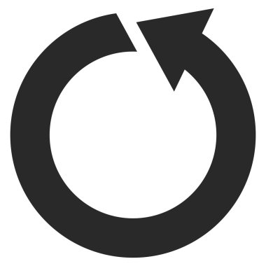 Saatin tersi yönde düz vektör Sembol döndürme