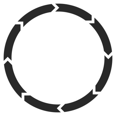 Döndürme düz vektör simgesi