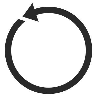 Saatin tersi yönde düz vektör Sembol döndürme