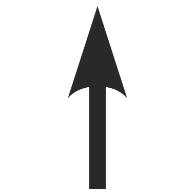 Düz vektör simge yukarı ok keskin