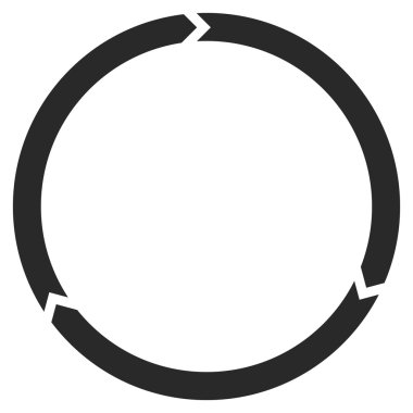 Döndürme düz vektör simgesi