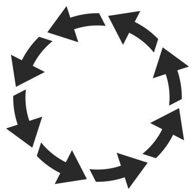 Saatin tersi yönde düz vektör Sembol döndürme