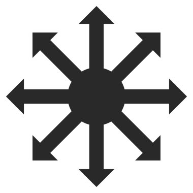 Radyal okları vektör simge düz