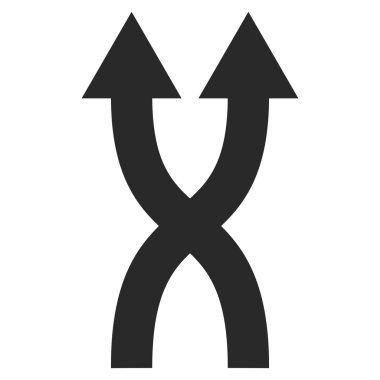 Karıştırma Okları Yukarı Düz Vektör Sembolü