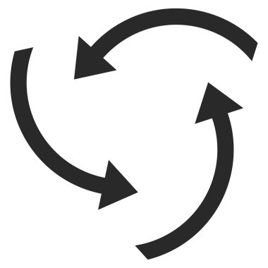 Girdap Oklar Düz Vektör Sembolü