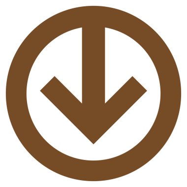 Düz vektör simgesi aşağı yön