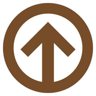 Yön yukarı düz vektör simgesi