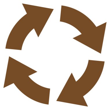 Dolaşım düz vektör simgesi