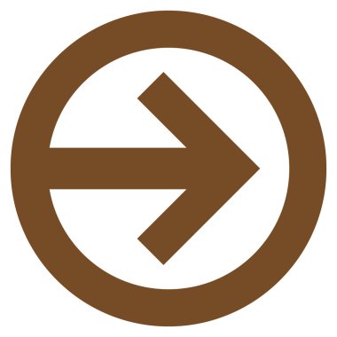 Yön sağ düz vektör simgesi