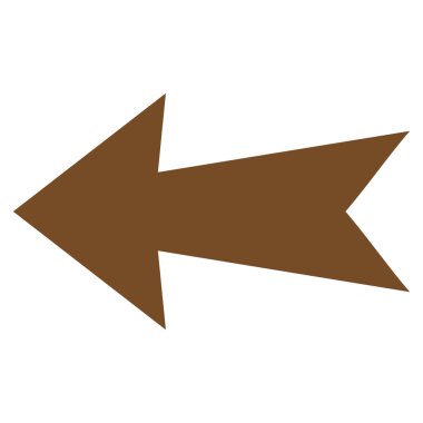 Ok sol düz vektör simgesi