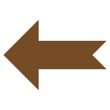 Ok sol düz vektör simgesi