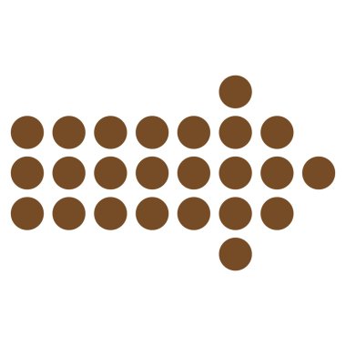 Düz vektör simgesi sağ noktalı ok