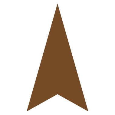 Ok ucu kadar düz vektör simgesi