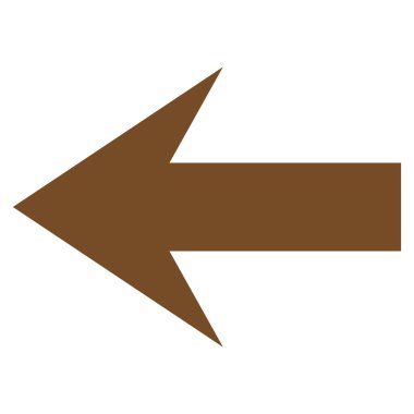 Ok sol düz vektör simgesi