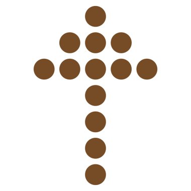 Düz vektör simge yukarı noktalı ok