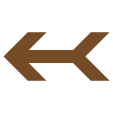 Ok sol düz vektör simgesi