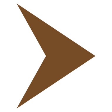 Ok ucu sağ düz vektör simgesi