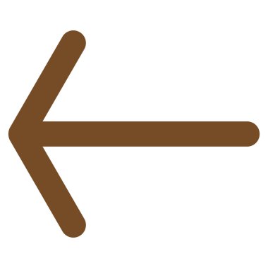 Ok sol düz vektör simgesi