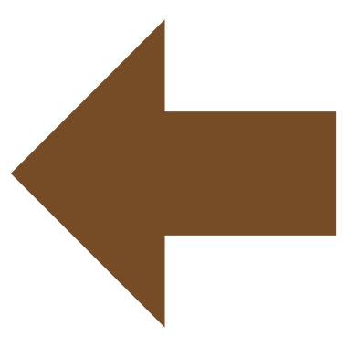 Ok sol düz vektör simgesi