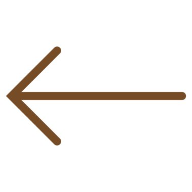 Ok sol düz vektör simgesi