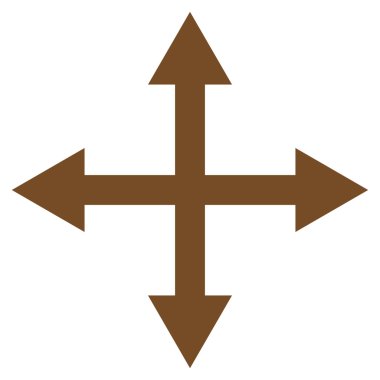 Oklar düz vektör simgesini genişletin