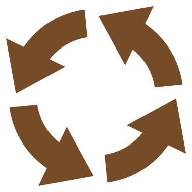 Dolaşım düz vektör simgesi