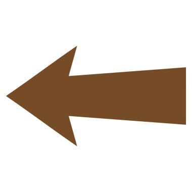 Ok sol düz vektör simgesi